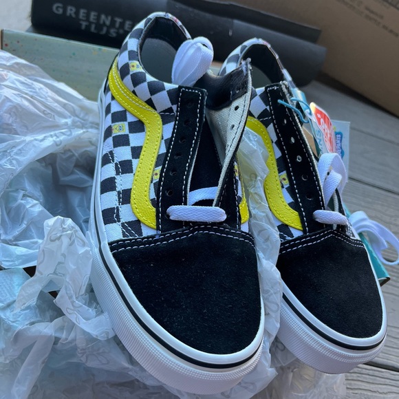 Vans Shoes Old Skool x SpongeBob SquarePants Checker Print Off the Wall - Picture 1 of 9